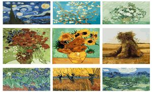 YIJIE Peinture À La Main Par Numéros Vincent Van Gogh Toile Peinture À L'huile Peintures Par Numéro Kit Art Photo Maison Salon Décoration9054655