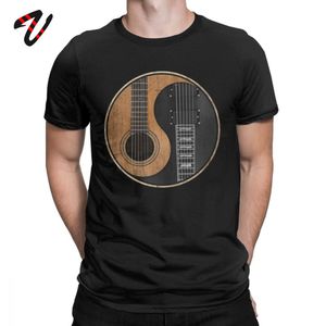 Yin Yang acoustique guitare électrique T-Shirts Tai Chi chinois Taiji hommes t-shirts génial Rock musique t-shirt DJ fête vêtements
