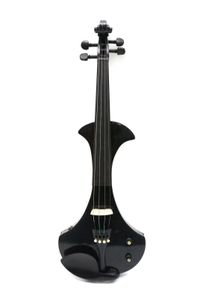 Yinfente Black Electric Violin 44 Sweet Sound Free Case Bow Ebony fittings