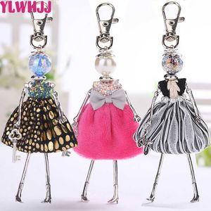 YLWHJJ Nouvelle poupée Bébé Jolie Femme Cleon Porte-clés Voiture Pendentif Girls Déclaration faite à la main Mode Bijoux Sac Clé Chaînes Clé Hot Bague G1019