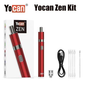 Yocan Zen Kit vaporisateur de cire 650mAh batterie tension réglable C4-DE bobine Vape Pen E Kits de cigarettes avec chargeur USB 100% réel