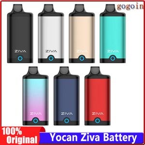 Yocan Ziva Battery Smart Vaporizer Mod 650mAh Batteries Préchauffer la tension de tension USB Type-C stylo pour 510 CARTRIDGES DE TIFE
