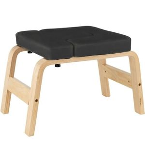 Soporte de cabeza para Yoga, banco de inversión, silla, equipo de entrenamiento físico, gimnasio en casa, taburete invertido de madera negra para yoga, 9584313