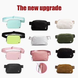 Yoga lulu partout polaire poitrine ceinture bum Sac lulul femme femme Nylon Sport de plein air sac banane Designer de luxe Hommes Bandoulière Épaule lu teedy fanny pack Sacs de taille