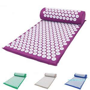 Mat de yoga Fitness Sension Thérapie corporelle Pied Acupression Massage Mat Piow Set Back Massage Massage Cushion Pinde Relax Muscles 3