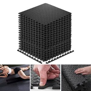 Yoga Mats 12 Pcs Exercise Mats Foam Mats Gym Flooring Mat Cover Interlocking Foam Mats with EVA Foam Floor Tiles for Home Gym 30*30cm 230617