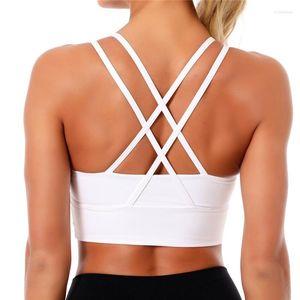 Equipo de yoga Hamidou Nylon Top Mujeres Sujetador Sexy Mujer Ropa interior transpirable Chica Fitness Deportes para gimnasio Belleza Volver