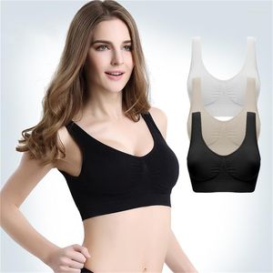 Yoga tenue monocouche poitrine Wrap sommeil sport soutien-gorge gilet grande taille sans couture sous-vêtement respirant sans fil bande Pad Push Up