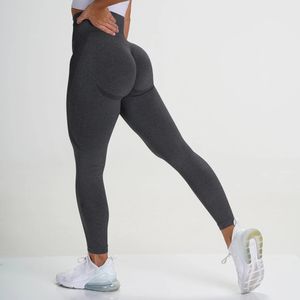 Yoga Outfit Sport Gym Leggings Femmes Pantalons Fitness Collants Sans Couture Push Up Taille Haute Scrunch Noir Entraînement Pantalon De Survêtement Mince Été 231102