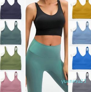 Tenue de yoga U Type Back Align Débardeurs Gym Vêtements LL Femmes Casual Running Nude Tight Sports Bra Fitness Beaux sous-vêtements Gilet Chemise Taille