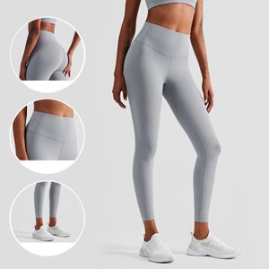 Tenues de yoga 9 couleurs NWT Femmes Yoga Leggings 24 pouces Entrejambe Gym Naked Feeling Tissu Gym Skinny High Rise Pantalon Tummy Control Pants 230820