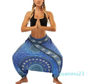 Trajes de yoga Impresión digital Pantalones de linterna Alta calidad Suave Transpirable Danza Vientre 3D Polyster Gym Fitness Pantalones sueltos