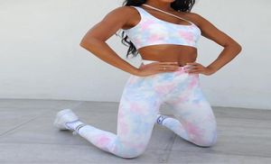 Trajes de yoga GXQIL Conjunto único Gimnasio Ropa de fitness 2021 Otoño Ropa deportiva Mujer Linda Impresión Active Wear Sports Bra Leggings Trabajo Ou3087510