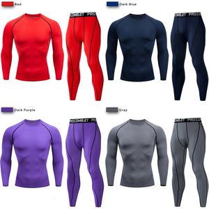 Trajes de yoga Compresión para hombres Ropa deportiva Traje GYM Ropa ajustada Conjuntos de yoga Entrenamiento Trotar MMA Ropa deportiva Chándal Pantalones deportivos 230705