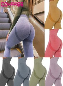 Pantalones de yoga Scrunch Levantamiento de glúteos Leggings de entrenamiento Cintura alta Control de barriga Leggins Gimnasio Niñas Medias de fitness Pantalones deportivos sin costuras5237039