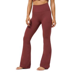 Pantalones de yoga Leggings deportivos informales para mujer LU-115 Cintura alta Elástico Yoga Alinee la ropa Pierna ancha Correr Danza Entrenamiento Fitness Medias