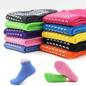 Chaussettes de yoga, Sol intérieur pour femmes, Chaussettes antidérapantes, Chaussettes en coton adhésives, Centre d'éducation préscolaire, Sports parent-enfant, Enfants