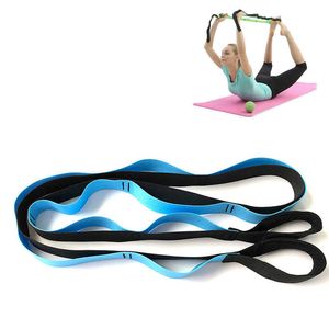 Yoga Stripes Yoga Stretch Strap Ceinture Taille Jambe Sangle De Yoga Avec Plusieurs Boucles De Grip Pour Danse Laçage Exercice D'entraînement Tension Résistance Bande J230225