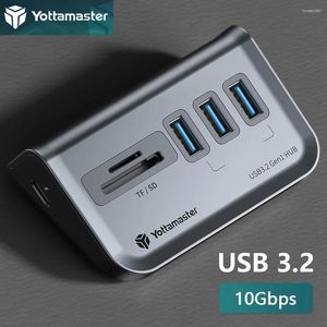 Yottamaster répartiteur multi-ports USB A Type C Station d'accueil Multiple 4 fentes prise Hub prise Extender Dock adaptateur pour PC portable