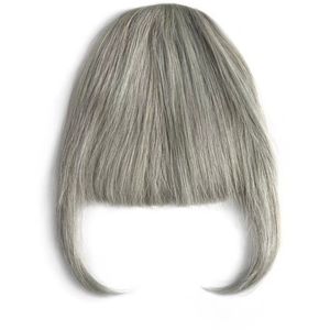 Jeune clip silve à la mode dans les cheveux gris frange bang extension de cheveux humains femmes gris haipiece usine en gros