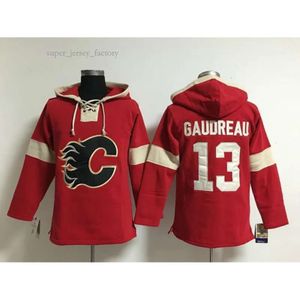 Jersey de hockey juvenil barato, sudadera con capucha Calgary Flames 5 Mark Giordano 13 Johnny Gaudreau Niños 100% Ed bordado S Sudaderas con capucha Sudaderas 5374 8810