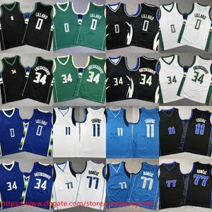 Juventud New City 77 LukaDoncic Baloncesto 11 KyrieIrving Jersey Stitch 0 DamianLillard 34 GiannisAntetokounmpo Jerseys Hombre Niños niños Camisas deportivas transpirables