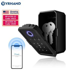 YRHAND TTlock Wifi Security Boxes password Smart Fingerprint Digital Cerradura Inteligente Tuya Electronic Portable Lock Boxes HKD230824