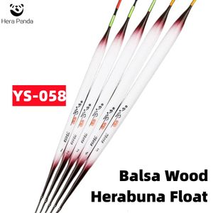 YS058 Flotador de pesca japonés Herabuna Taiwán, pie de carbono, cuerpo de madera de balsa, cola suave hueca, espacio poco profundo y fondo, flotador de pesca 240129