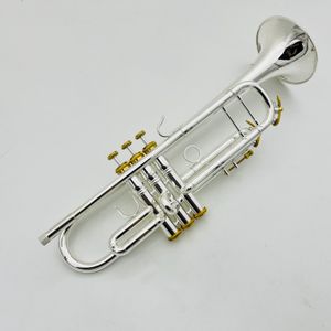 Bb Trumpet Silver Plated Brass Keys Professional Trumpet with Case and Accessories