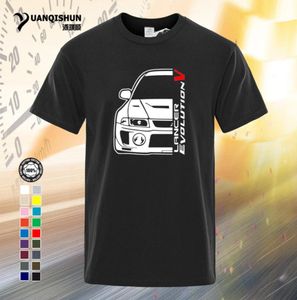 Yuanqishun Men T Shirt Fashion Classic Japanese Car Fans Lancer Evo Evolution V Camiseta 16 Colors Man Capasion Cotton Sorth S8269741