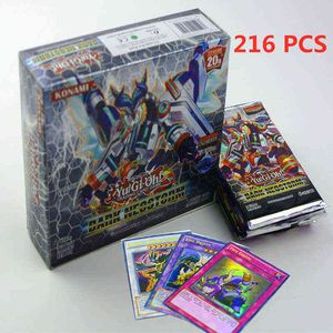 Yugioh 216 pezzi Set con scatola Yu Gi Oh Anime Game Collection Cards Bambini Ragazzi Giocattoli per bambini Regalo di Natale G220311