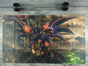 YuGiOh Red-Eyes Darkness Dragon Master Rule 4 Zones Tapis de jeu TCG personnalisé Tube gratuit