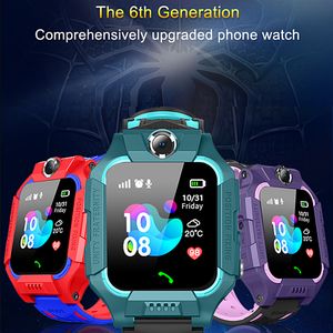 Reloj inteligente Z6 para niños IP67 con ranura para tarjeta SIM LBS Tracker SOS, reloj inteligente Q19 para niños, pulsera para teléfono inteligente Android