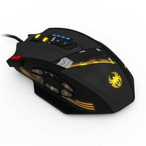 ZELOTES 12 souris 2024 C souris filaire USB jeu optique 12 boutons programmables jeu d'ordinateur 4 DPI réglable 7 lumières LED ordinateur Ydq6