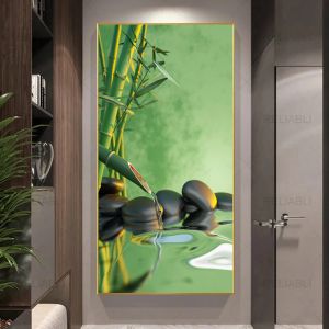 Carteles de bambú zen Pintura de pared impresa en lienzo impresiones Imágenes de arte para sala de estar decoración del hogar moderno decoración del hogar