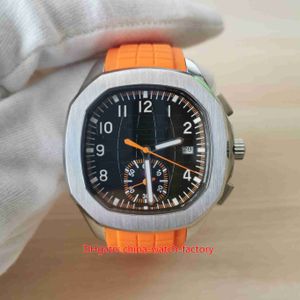 ZF Maker Reloj para hombre Súper calidad 42.2 mm Aquanaut 5968 5968A-001 904L Acero Naranja Bandas Relojes Cal.CH 28-520 C Movimiento Mecánico Automático Relojes de pulsera para hombres