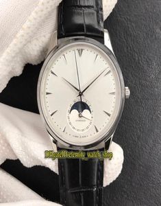 ZF Top Edition Master Ultra Thin Moon 1368420 White Dial Cal9251 Automatic Mens Watch Correct Moon Phase Steel Case Leatherstra4504922