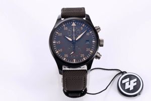 Reloj ZF2020 Serie Technology Pilot negro Reloj Navy Air Combat Force tamaño 44X16 Caja de cerámica de alta resistencia de 5 mm con movimiento 89361 6-po