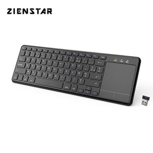 Zienstar AZERTY Französischer Buchstabe 2 4 GHz Touchpad kabellose Tastatur für Windows PC Laptop Ios Pad Smart TV HTPC IPTV Android Box 21061258e