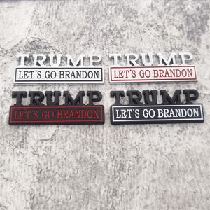 Metal Let's Go Brandon Edition Car Sticker Badge Décoration 4 Couleurs