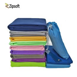 Zipsoft Microfiber Travel Towel Sac de sport Sag de sport rapide Sage de baignade Camping Mat de yoga de marque légère