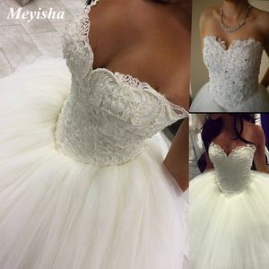 ZJ9066 2021 robe de mariée blanche élégante princesse chérie perle robe de bal grande taille ivoire