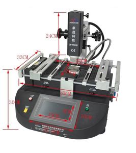 ZM R5830 BGA REWAY Station d'origine Zhuomao Hot Air Soudering Machine 3 Zones de réparation outils