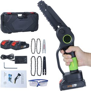 ZOIBKD Supply New Garden Sets Portable Small Handheld Mini Chainsaw 6" and 4" Chain High Efficiency for Wood Cutting Tree Pruning