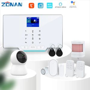 Zonan Tuya Wifi Security home avec caméra IP Apps Control Full-color Light Wireless Gsm Alarm Smart Home system