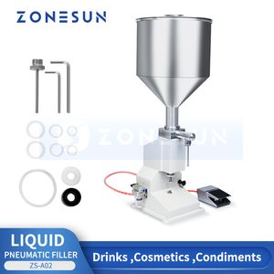 ZONESUN 5-50ml Machine de remplissage pneumatique pâte shampooing Lotion au miel liquide visqueux huile bouteille de remplissage pour cosmétiques A02