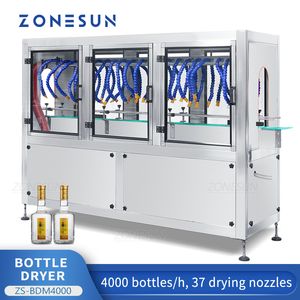 Secador automático de botellas ZONESUN, máquina de secado por soplado de aire caliente de alta presión, equipo de línea de producción de bebidas, ZS-BDM4000