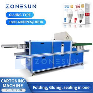 Zonesun Automatic Emballage Machine Carton Coulage et machine de boxe Pliant haut et rabat inférieur Emballage du produit ZS-FHJ300B