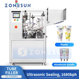 ZONESUN – Machine de remplissage automatique de tubes en plastique, scellage par ultrasons, codage, crème, dentifrice, produits cosmétiques, emballage ZS-FS009U