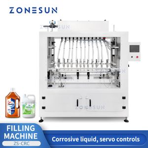 Machine de remplissage de liquide corrosif ZONESUN pour nettoyant de cuisine désinfectant acide désinfectant alcalin emballage de bouteille de javel ZS-CRC